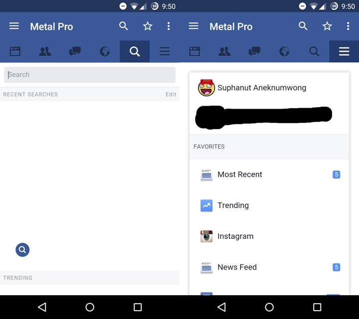 Metal for Facebook